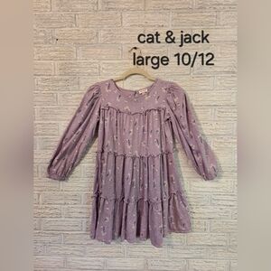 Cat & Jack Lavender Floral Dress Girls L 10/12